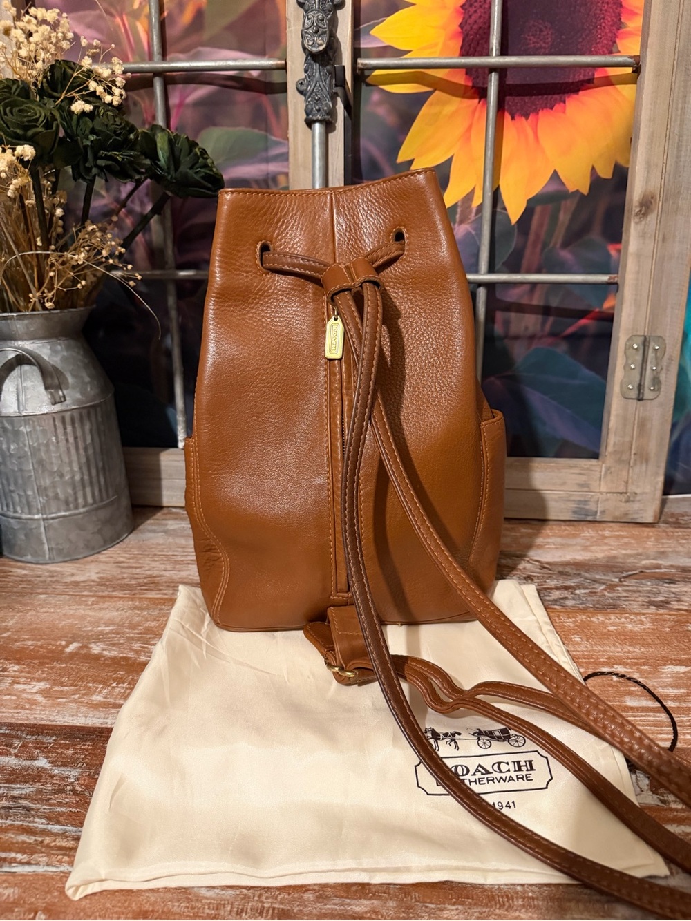Coach Vintage Sonoma Natural Grain Sling Backpack